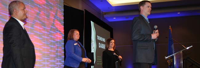 The Trending Dabbers team presented its Title Genie at Convention The Trending Dabbers team presented its Title Genie at Convention