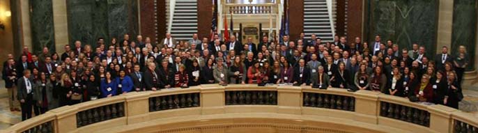 More than 200 credit union Activists gathered in the Rotunda of the state Capitol More than 200 credit union Activists gathered in the Rotunda of the state Capitol
