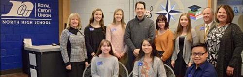 Governor Walker visited an in-school branch of Royal Credit Union Governor Walker visited an in-school branch of Royal Credit Union