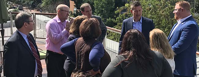 Rep. Sean Duffy listened as Activists sought support for stronger data security Rep. Sean Duffy listened as Activists sought support for stronger data security